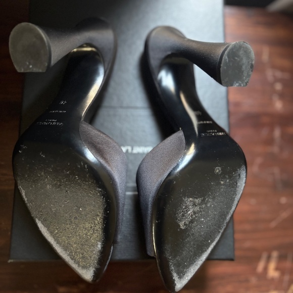 Saint Laurent Suite 105 Satin Mule Women's - Picture 6 of 12